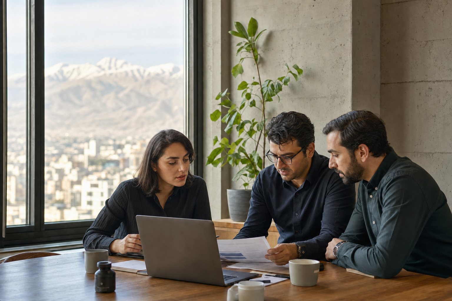 Rahyaft consultants working together in Tehran